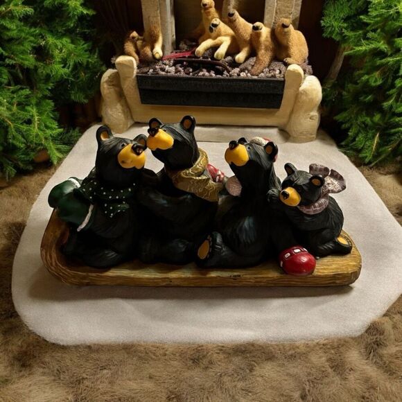 Big Sky Carvers Bearfoots Sled Team Figurine LTD Edition Jeff Fleming 0101/4745 - Picture 1 of 5